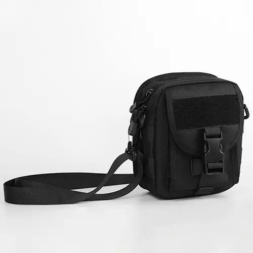  Compact Tactical Crossbody Bag with Buckle Closure and Adjustable Strap